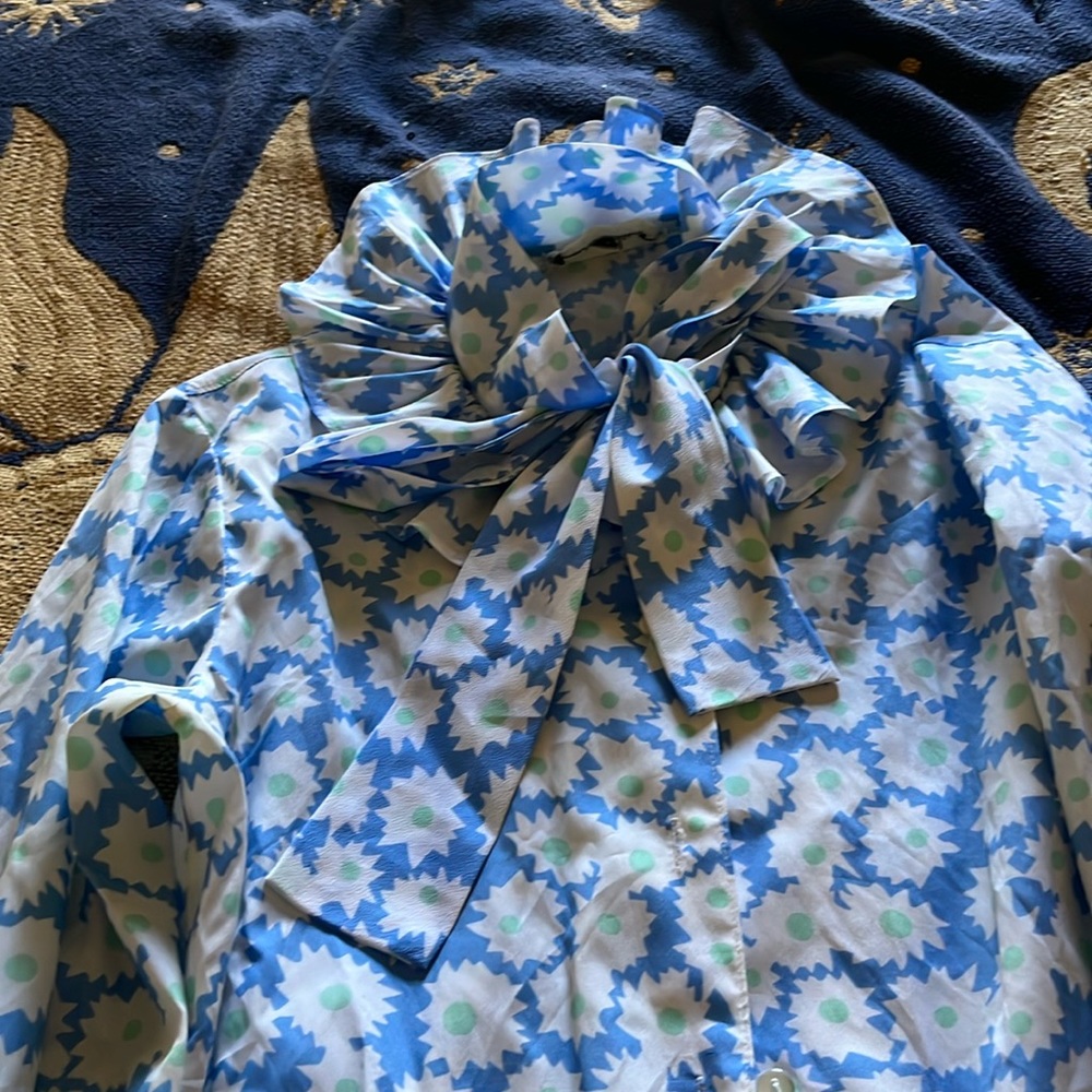 Gloria Vanderbilt secretary style blouse.